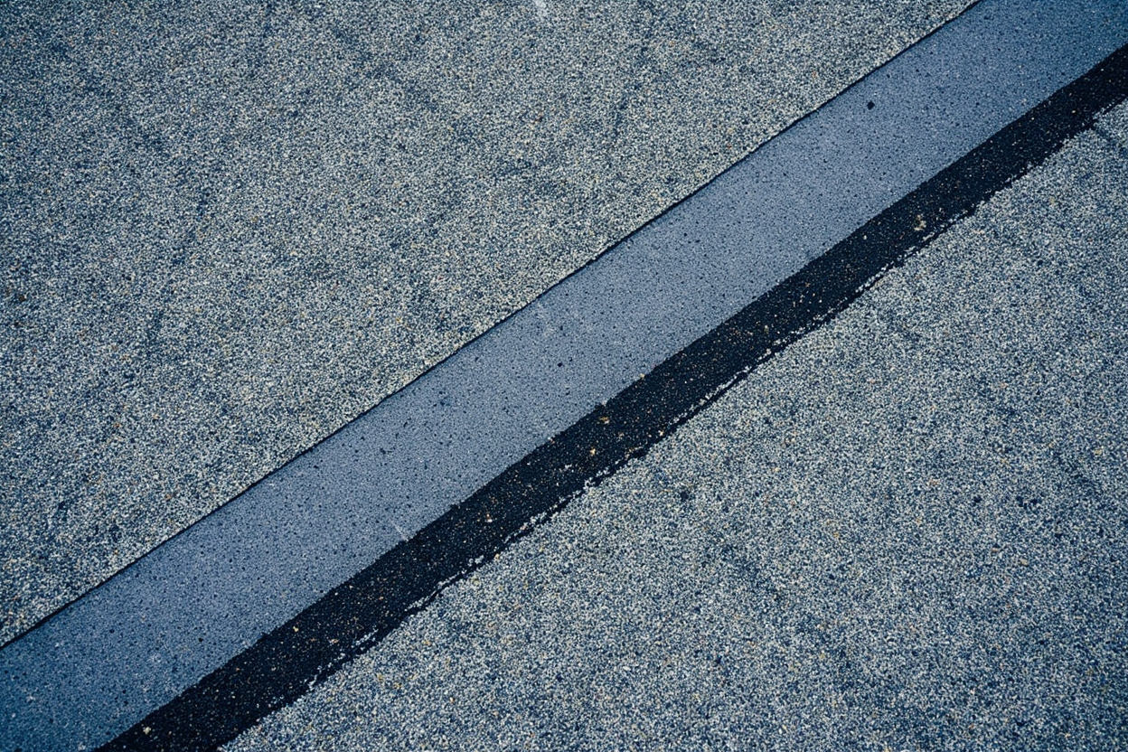 Two-layer bitumen roofing, torched onto a flat roof